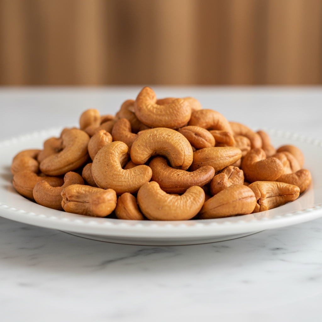 Jumbo Roasted Cashews on Plate
